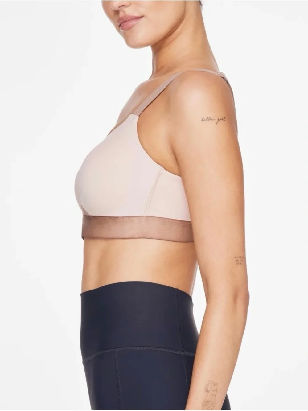 ThirdLove Kinetic Adjustable Two-Tone Rose Dust Nude Wireless Sports Bra 36A